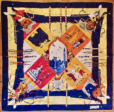 Hermes Le Carnaval De Venise Scarf - 36 /90cm - Mint Condition • $499