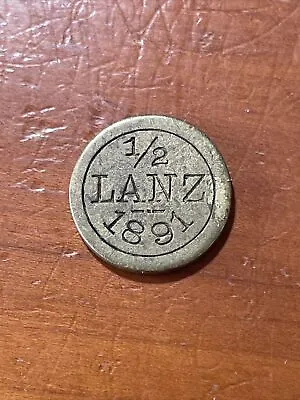 1891 Mexico Hacienda 1/2 Lanz Token • $50