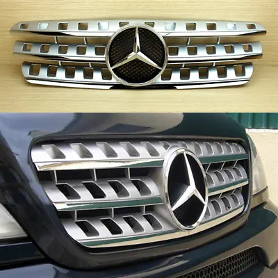 NEW For Mercedes-Benz W163 1998-2004 Silver / Chrome M-Class ML Front Grille • $171.03