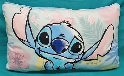 Disney Stitch Angel Pillow Cushion Bed Living Room Lilo Tropical Pastels Soft • $18.39