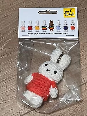 Miffy Dick Bruna Nijntje Just Dutch Key Chain Amigurumi Crochet Plush Orange • $19.99