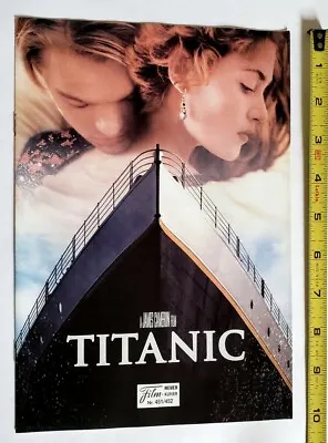 Vintage 1999 Titanic Movie Promo Premiere Program - Leonardo Dicaprio 1997 Film • $5