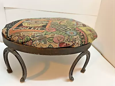 Antique Mission Arts Crafts Era Footstool Horseshoe Wrought Iron Footstool • $129.99