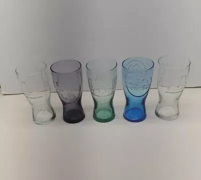 Vtg Set Of 5 McDonald's Coca Cola 16 Oz Collectors Glasses 1948 1955 1961 1992 • $25