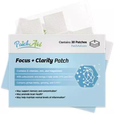 Focus And Clarity Vitamin Patch By PatchAid • $18.95