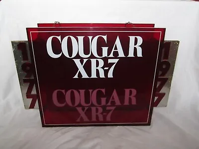 RARE VTG 1977 Mercury Cougar XR-7 Dealer Sign Showroom Display Advertising Red • $369.99