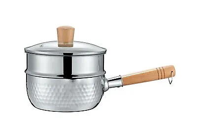 CONCORD 2 Quart Stainless Steel Yukihira Pan With Steamer. Great For Milk Etc. • $29.98