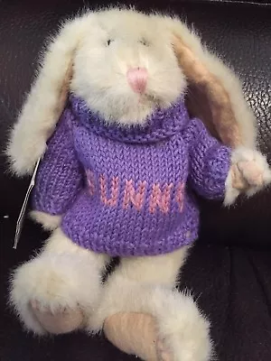 Boyds Bears Retired Hare Bunny Love Wearing Heart Sweater • $9.99