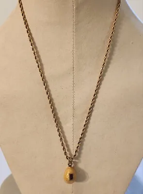 Faberge Egg Pendant 14k Gold Filled Chain Necklace • $28.99