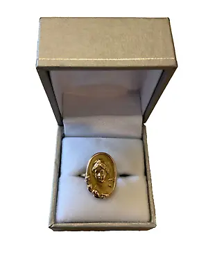 ANTIQUE 14KT YELLOW GOLD Cameo Ring • $499.99