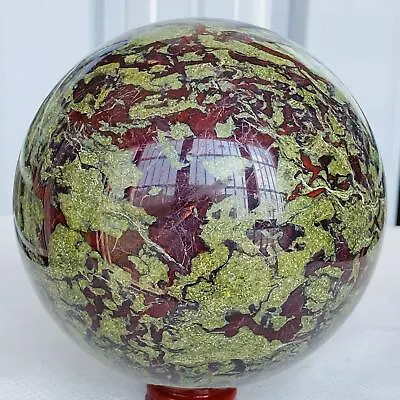 3640g Natural Dragon Blood Stone Quartz Sphere Crystal Ball Reiki Healing • $0.99