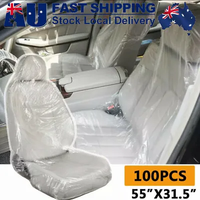 Universal Disposable Car Seat Covers Vehicle Cover Protective Mechanic 100pcs AU • $30.99