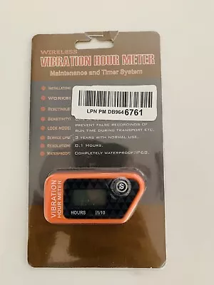 (Orange)Digital Wireless Vibration Activated Hour Meter For Generator Marine ATV • $18