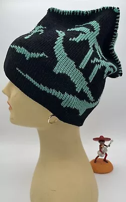 Vintage Wigwam Mills Snow Retro Wool Ski Hat Dinosaurs Palm Trees Made In USA • $22.96