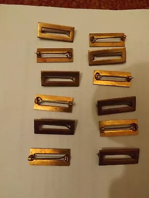 £1 • Buy Vintage Brass Medal Mount With Bar Pin (HC1004)