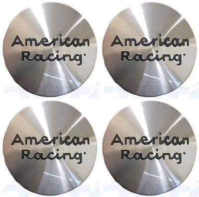 4x American Racing Wheel Center Caps Snap-In Machined Silver 2-1/2 Hub AR883 • $22.85