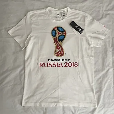 Adidas FIFA World Cup Russia 2018 T-shirt Officially Licensed White Mens Medium • $9.99