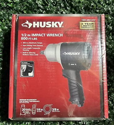 Husky 1/2in 800ft-lbs Pneumatic Impact Wrench 1003 097 315 NEW SEALED • $69.69