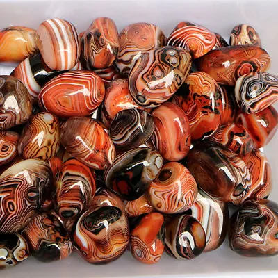 Lots Natural Madagascar Banded Agate Stone Specimen Tumbled Crystals Craft New • $3.71