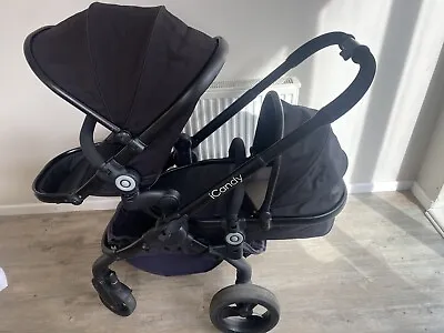 ICandy Peach Jet Double/Twin Pushchair Main Seat And Blossom Cot • £359.99