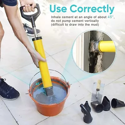 £9.94 • Buy Mortar Gun For Brick Pointing Grouting Cement Lime Applicator Tool &4 Nozzles KK