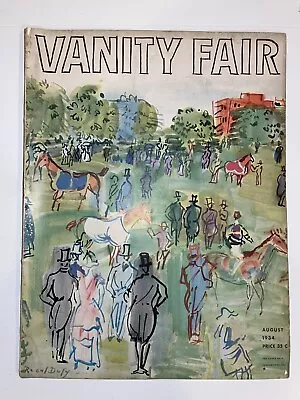 Vanity Fair Magazine August 1934 Vintage Ads News Photos • $29.99