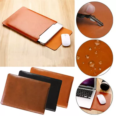 Slim Sleeve Leather Laptop Bag Case For Macbook Pro Air M3 M2 13  14  15  16'' • $26.99