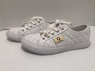 G By Guess Women's Backer 2 GBG White Quilted Leather Look Sneakers Shoes Sz 6.5 • $19.95