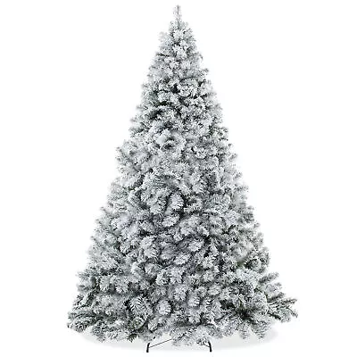 OPEN BOX - 6.5FT Realistic Snow-Flocked Pine Artificial Christmas Tree W/ Stand • $51.99