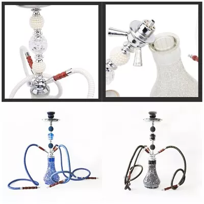 NEW Handmade Traditional Collectible Gift Crystal Glass 3 Hose Shisha Hookah  AU • $87.25