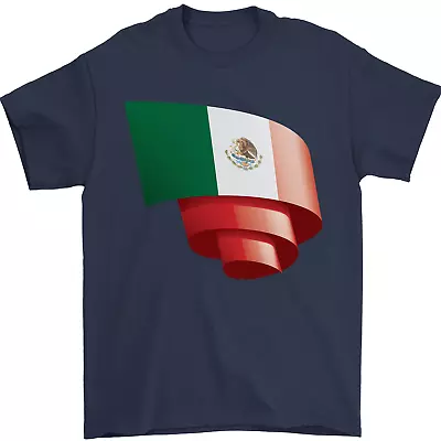 Curled Mexico Flag Mexican Day Football Mens T-Shirt 100% Cotton • £9.48