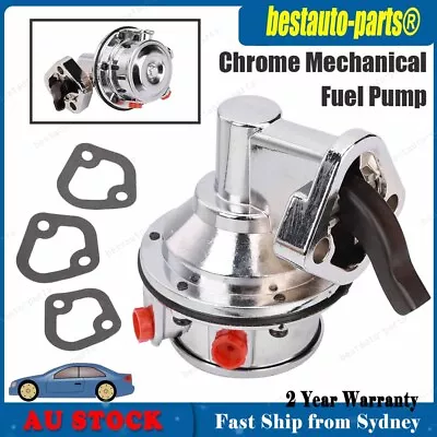 Chrome Mechanical Fuel Pump 80 GPH 6 PSI For Small Block Chevy 350 400 V8 NEW • $48