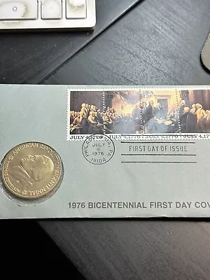 1976 American Revolution Bicentennial Commemorative Medal First Day Cover • $7.95