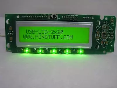 Mini-Box.com PicoLCD USB LCD 20x2 W/ USART I2C IR & Custom LED Keypad Control • $13