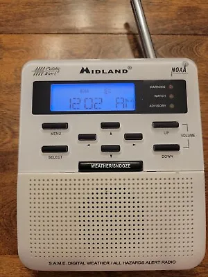 Midland Weather Radio NOAA Public Alert & Storm Warning WR-100 Tested No Cord • $19.99