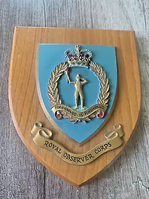 Royal Observer Corps Wooden Plaque • £7.99