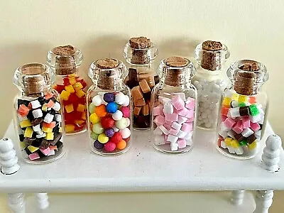 £1.75 • Buy ONE GLASS JAR DOLLS HOUSE MINIATURE SWEETS Lots To Choose From!! 1:12th HANDMADE