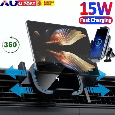 15W Car Wireless Charger For Samsung Galaxy Z Fold 3 4 5 Auto Car Mount Holder • $36.09