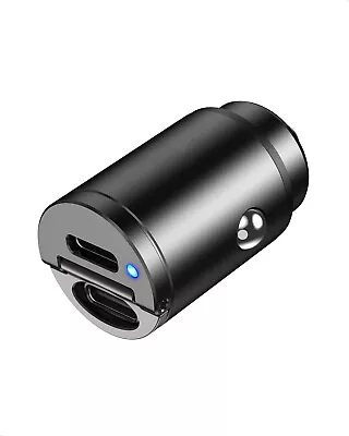 Metal USB-C/USB-A Mini 30W Dual-Port Fast Car Charger Type C Adapter For LG • $9.99