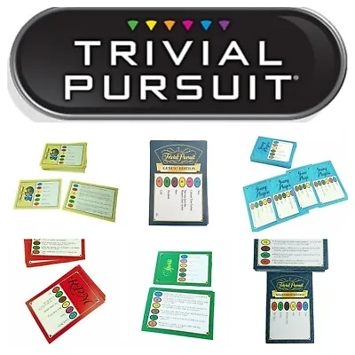 Trivial Pursuit Question Cards X100 (600 Questions In Total) Choose Your Edition • £4.99