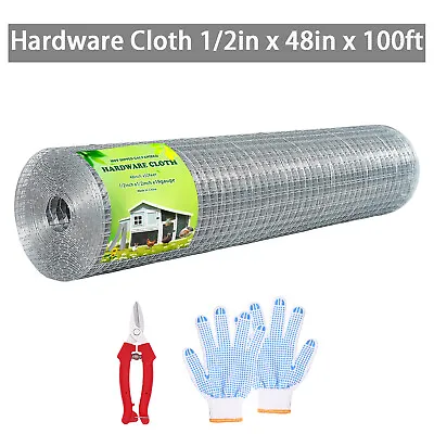 Hardware Cloth 1/2in 48in X 100ft 19 Gauge Chicken Coop Wire Roll Garden Fencing • $232.11