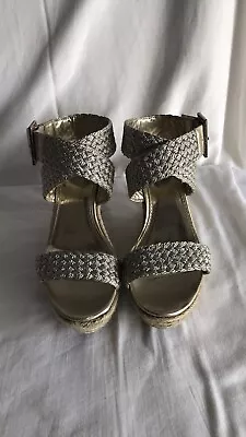 Missoni For Target Women's Wedged Sandals Silver Shoes US 6.5 • $19.49