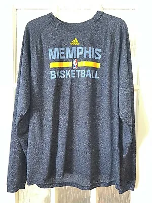 Adidas Memphis Grizzlies Basketball Men's LS Performance Large L Blue  NBA • $17.99