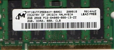 2GB Dell Inspiron 1501 1520 1525ee 1526ee 1545 1546 1720 1721 1750 DDR2 Memory • $14.95