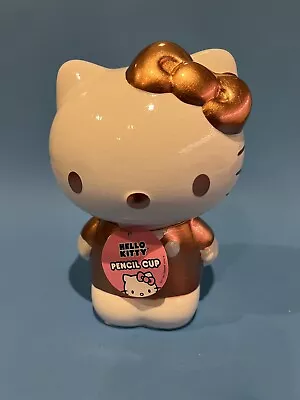 Sanrio Hello Kitty Pencil / Cosmetic Brush Holder Cup Rose Gold New • $22.40