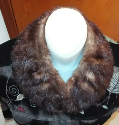 Vintage Mink Fur Collar Wrap Scarf Brown. 26  Long. Excellent Cond. #3 • $19.95
