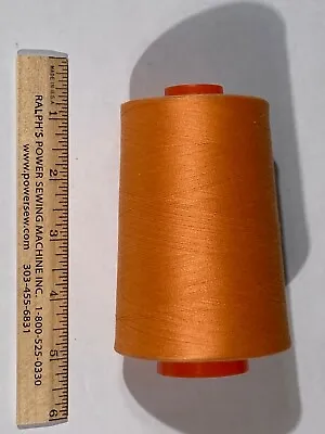 A&E Excell Tex-27 Spun Polyester 6000yds Thread Cone Burnt Orange 32604 • $5