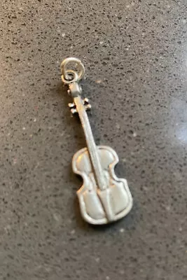 Violin  Charm Necklace -  Silver 3D Pendant Music Instrument • $9