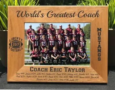 £50.36 • Buy Personalized Engraved // Football Coach // Picture Frame