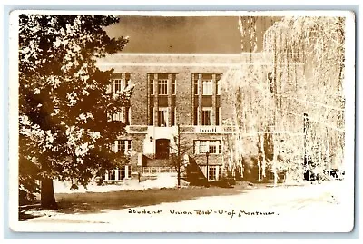 C1940's Student Union Building U Of Montana Missoula MT RPPC Photo Postcard • $29.95